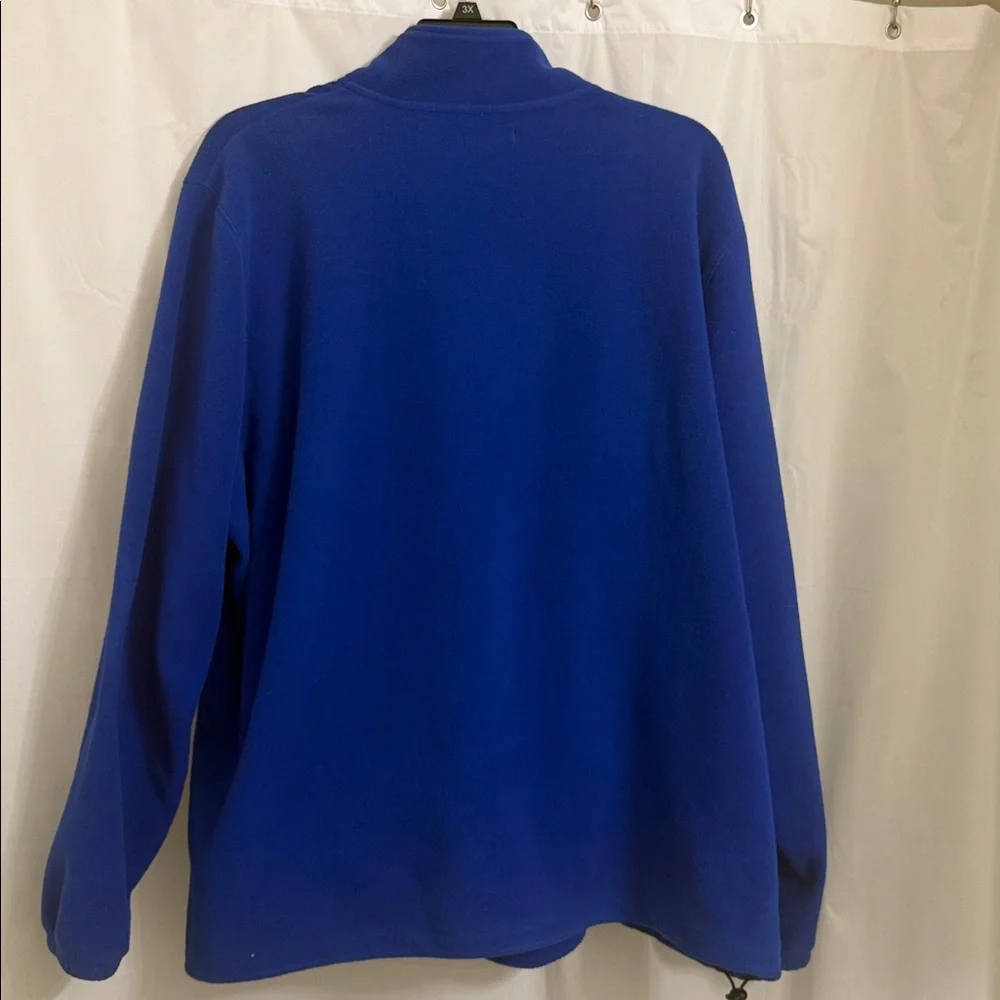 Men's Blue Half-Zip Fleece Sweater. XXL